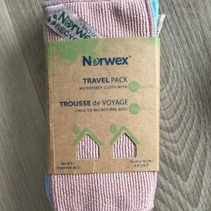 Norwex Pink and Blue Microfiber Cloth Travel Pack